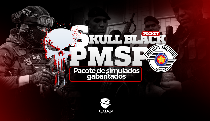 Imagem curso SKULL BLACK POCKET PMSP - PACOTE DE SIMULADOS GABARITADOS