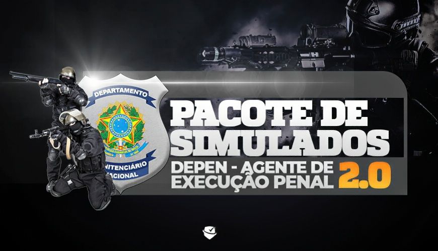 Imagem curso PACOTE DE SIMULADOS COMENTADOS DEPEN 2.0 - AGENTE DE EXECUÇÃO PENAL